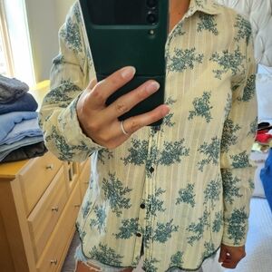 Vintage Cotton Button-down Woman Shirt